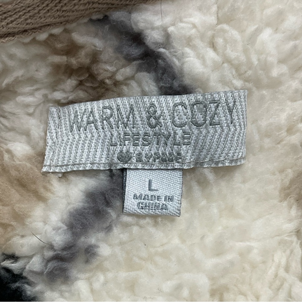 Warm & Cozy Lifestyle by Proof - Aztec Sherpa 1/4 Zip Pullover Jacket Size Large - Picture 3 of 5